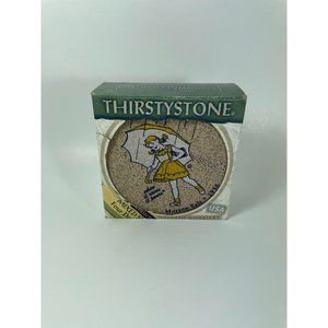 THIRSTYSTONE Sand COASTERS Natural USA American Morton Girl Set of 4
